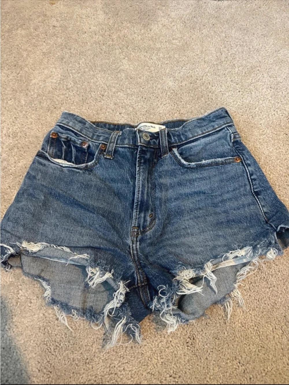 Distressed Denim Shorts